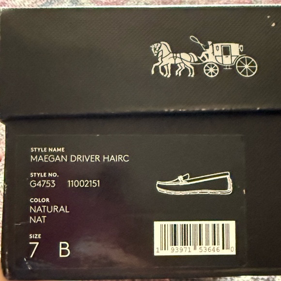 Coach Maegan Driver Haircalf Leopard Loafers Size 7B Natural EUC - Picture 13 of 13